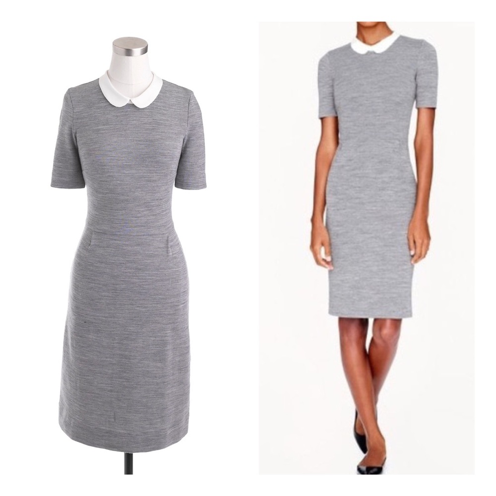 J. CREW Peter Pan collar short sleeve knit dress 0